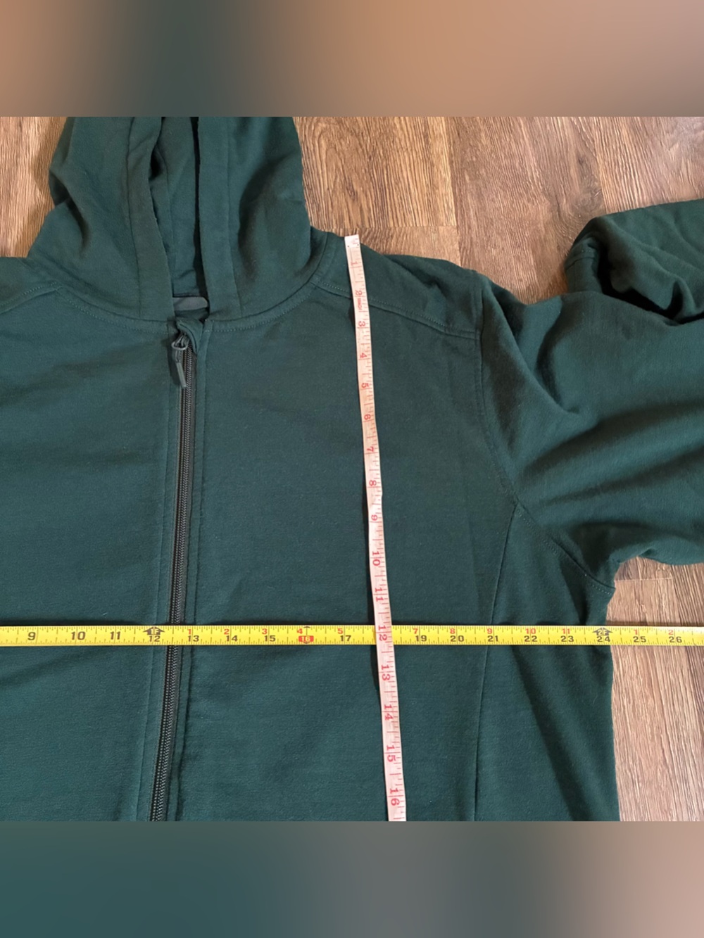 WoolX Darby Zip Up Hoodie Merino
wool Sweatshirt Dark Green - Picture 6 of 7